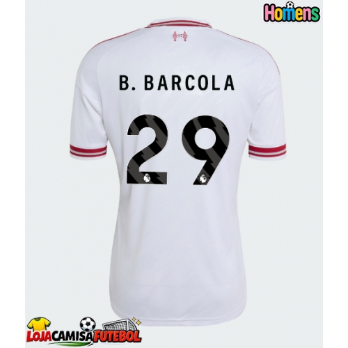 Camisa de Futebol Liverpool Bradley Barcola #29 Equipamento Secundário 2026-27 Manga Curta